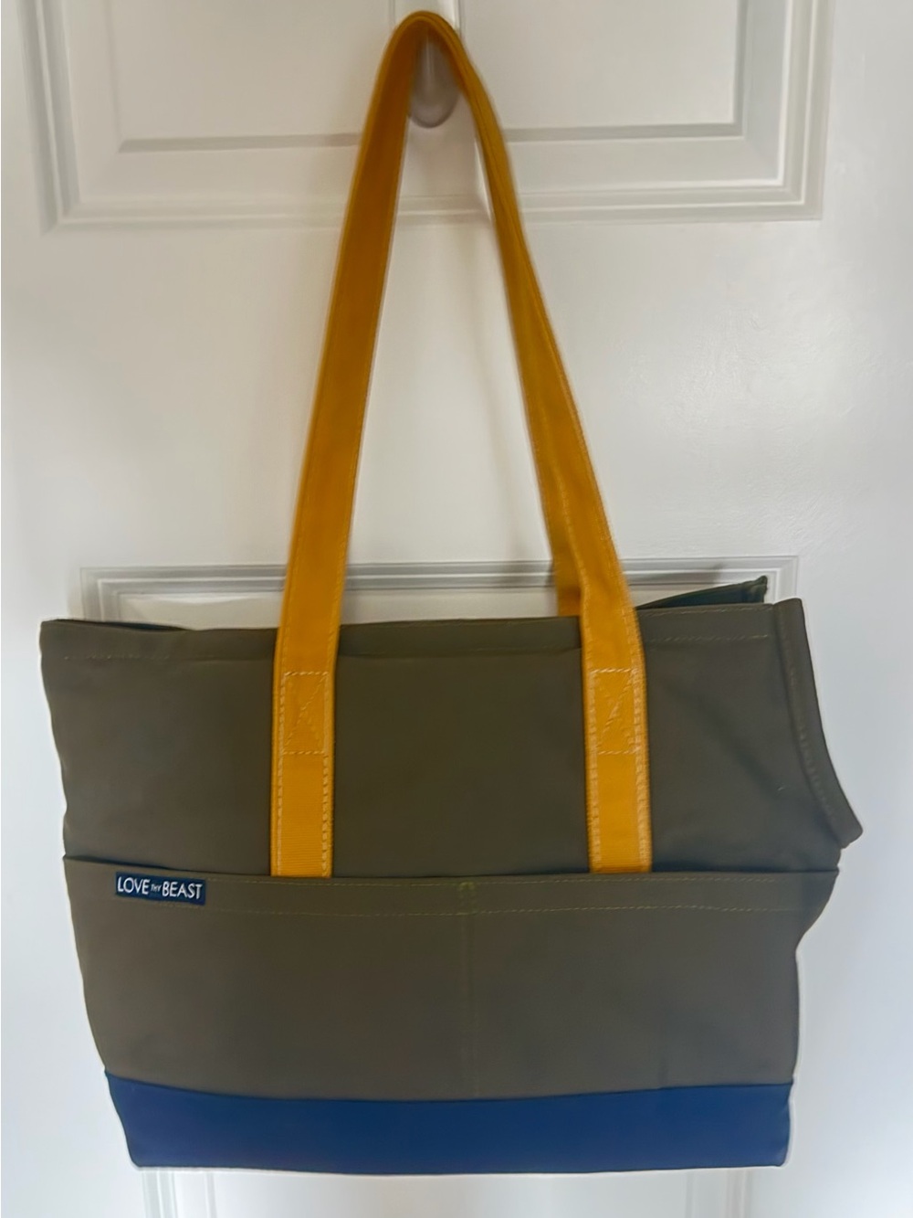 Love Thy Beast | Canvas Pet Carrier | Olive & Navy